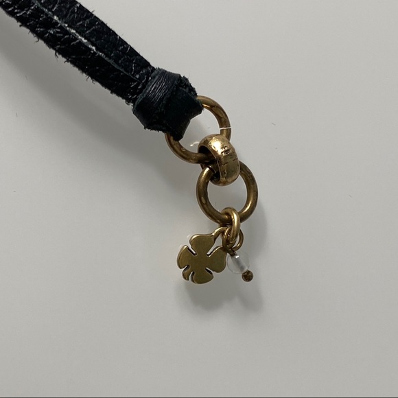 Lucky Brand | Black Leather & Rhinestone Bracelet - Picture 5 of 7